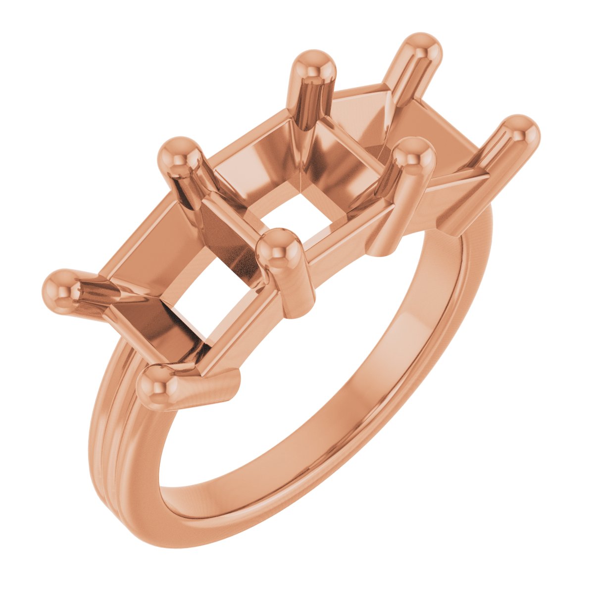 Three-Stone Grooved Anniversary Band