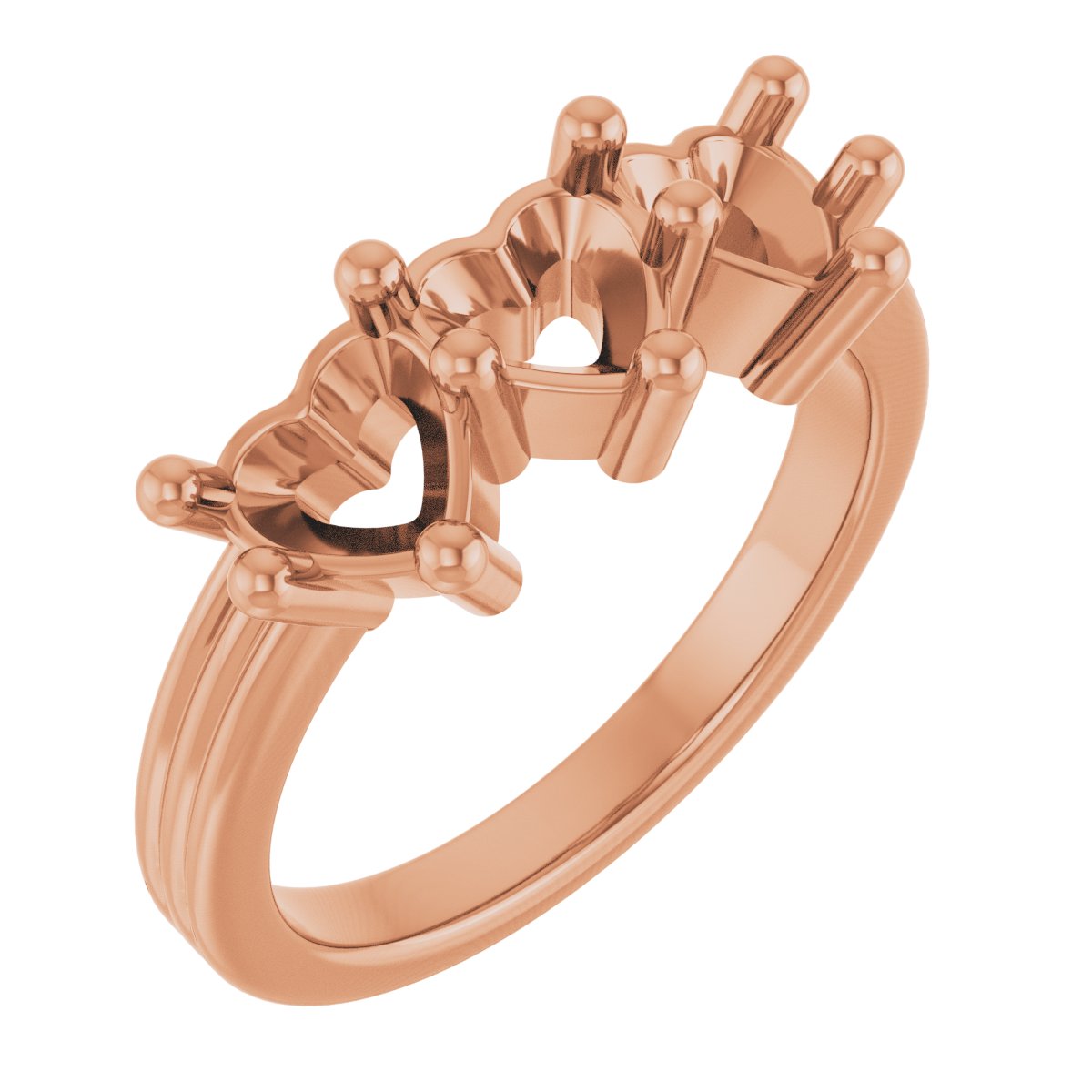 Three-Stone Grooved Anniversary Band