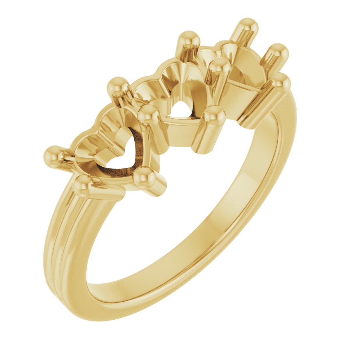 Three-Stone Grooved Anniversary Band