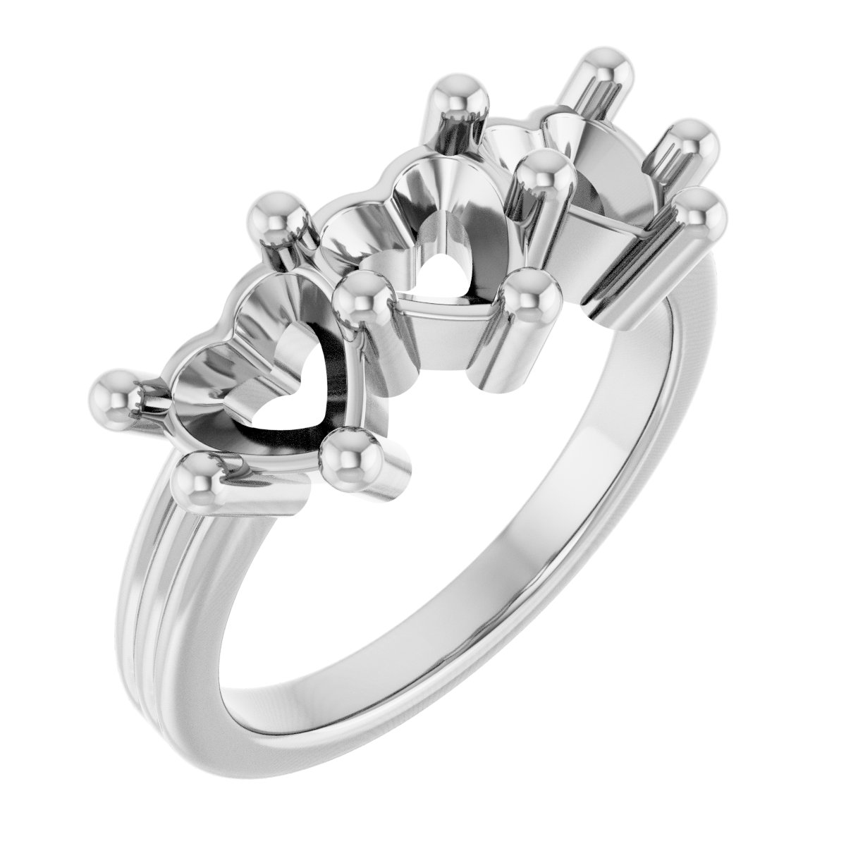Three-Stone Grooved Anniversary Band