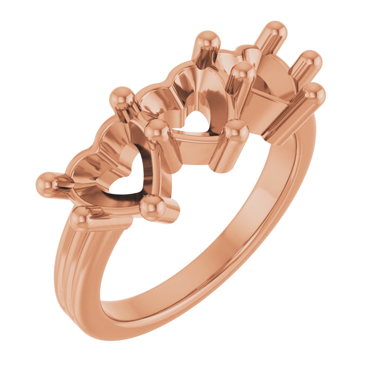 Three-Stone Grooved Anniversary Band