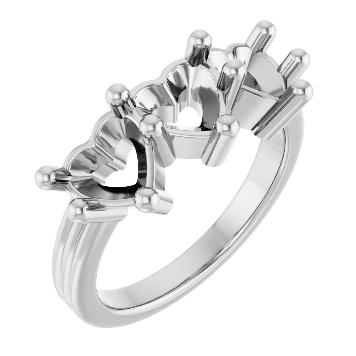Three-Stone Grooved Anniversary Band