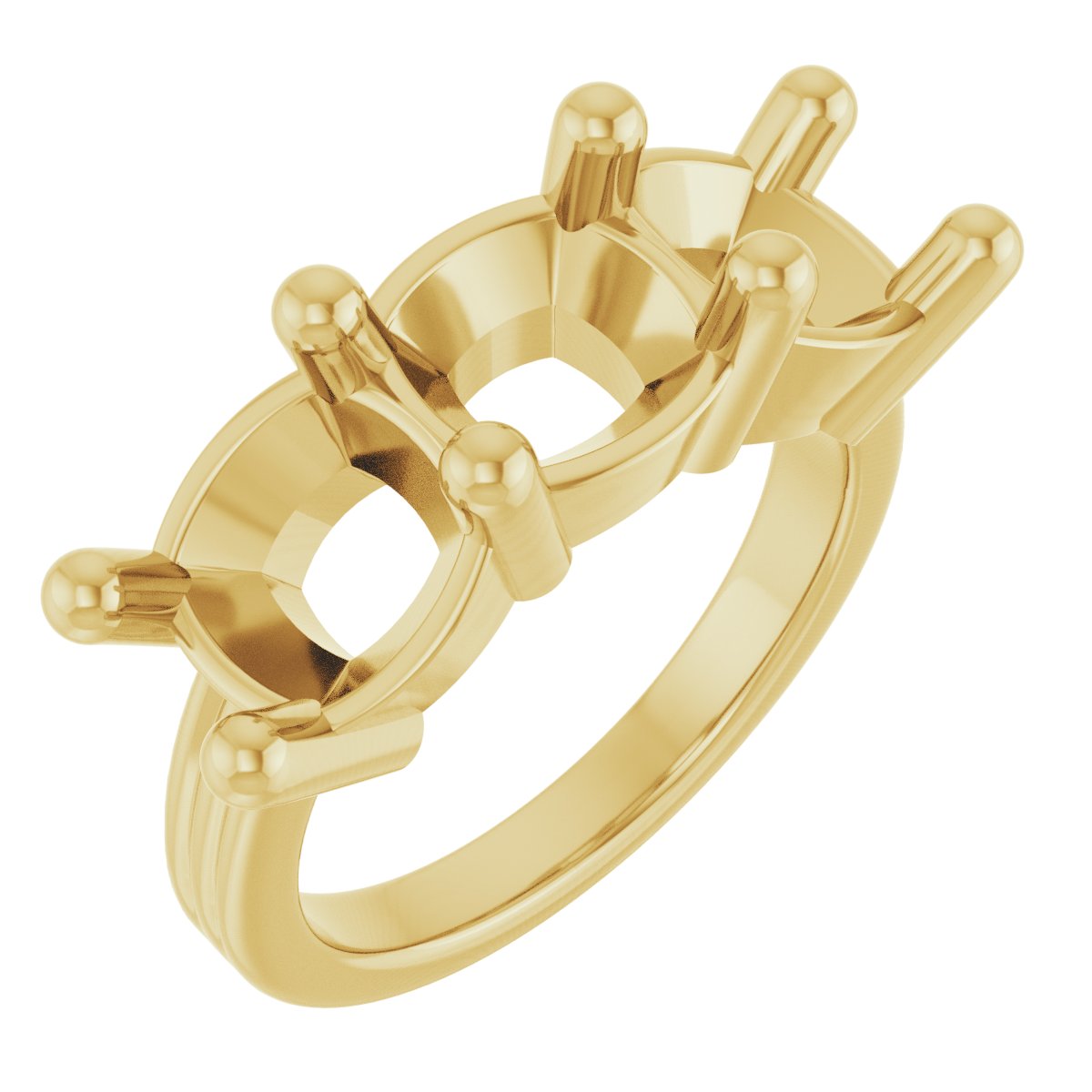 Three-Stone Grooved Anniversary Band