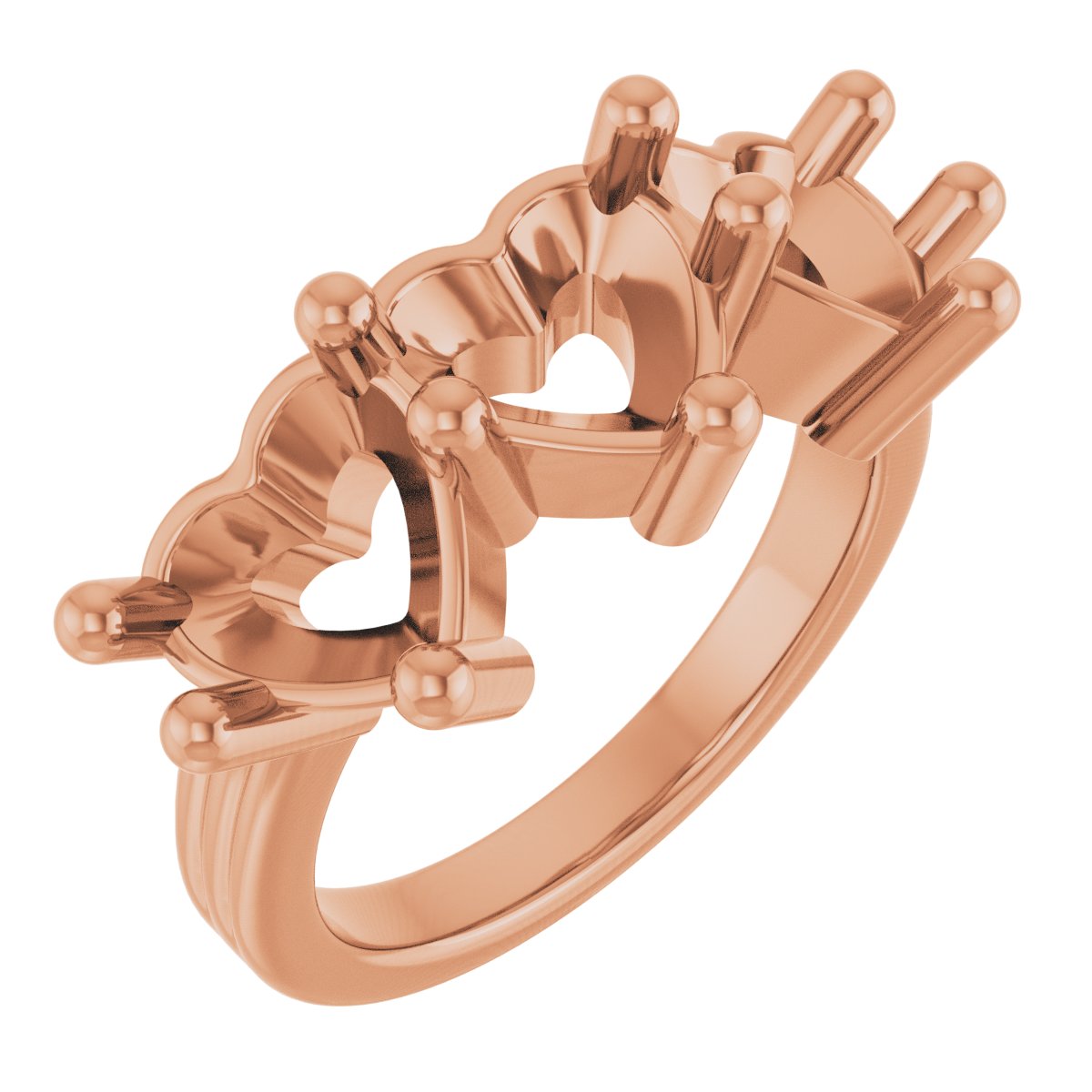 Three-Stone Grooved Anniversary Band