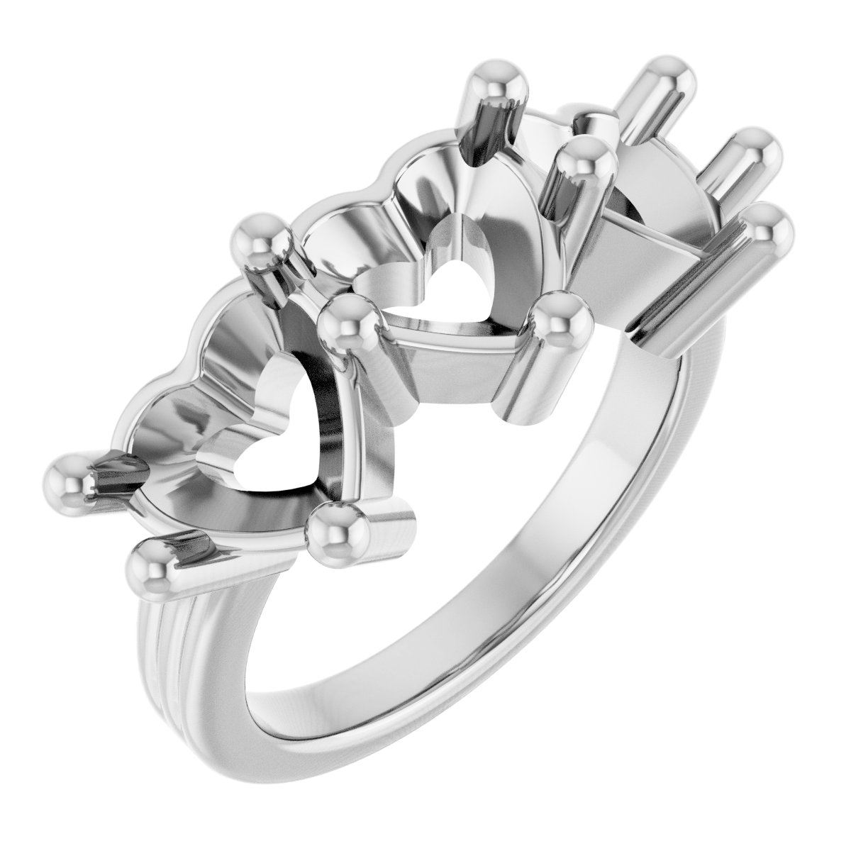 Three-Stone Grooved Anniversary Band