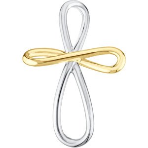 Infinity-Inspired Cross Pendant