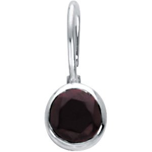 Sterling Silver January Birthstone 12.5x5.75 mm Hook Charm Pendant Ref. 2557240