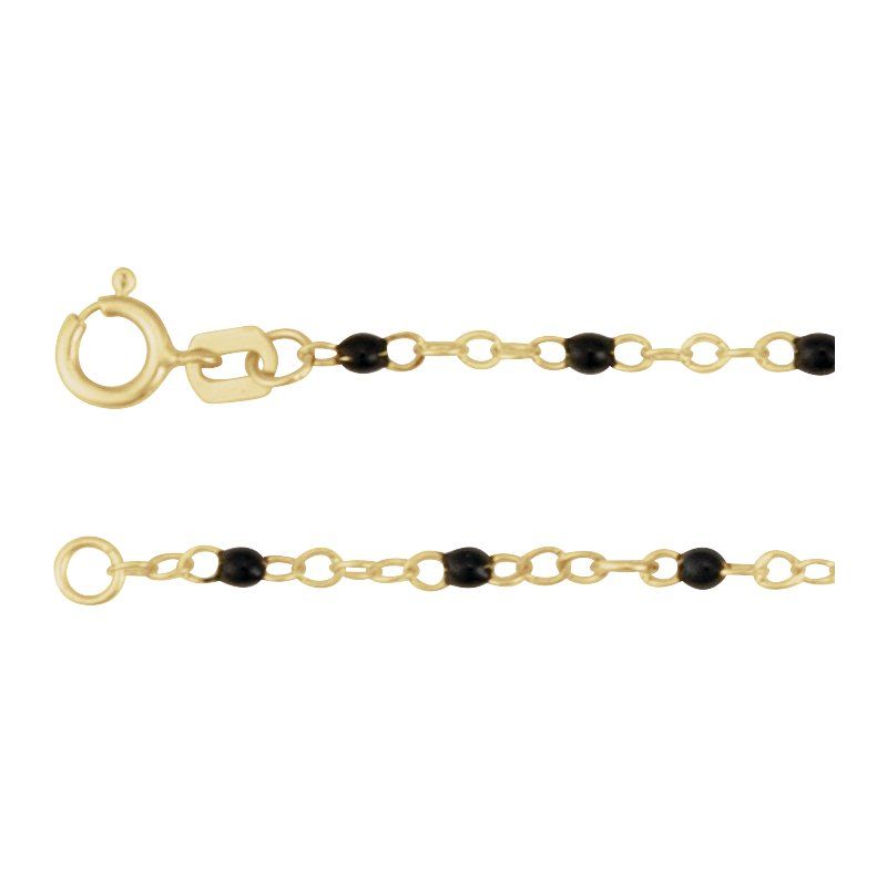 2 mm Enamel Bead Adjustable Chain
