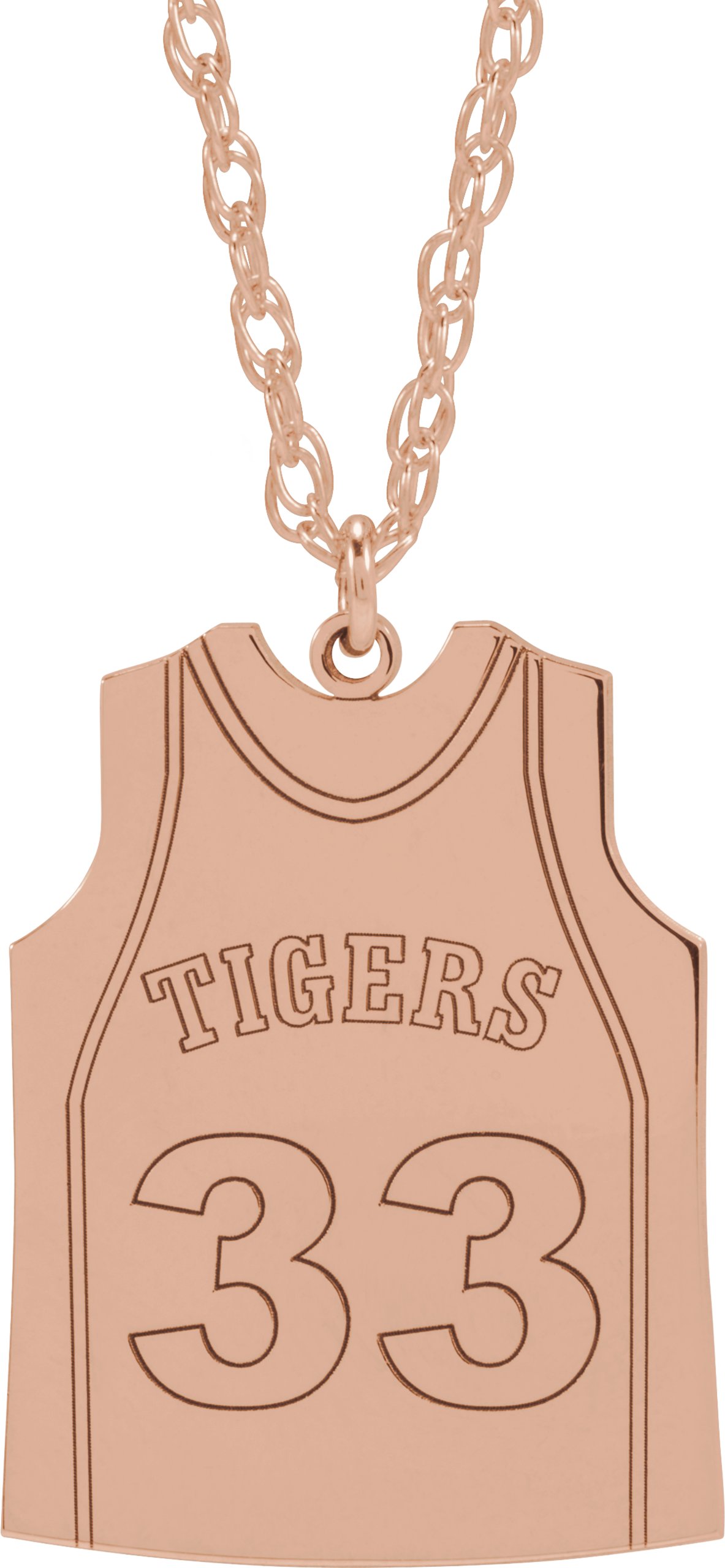 Engravable Sports Jersey Necklace