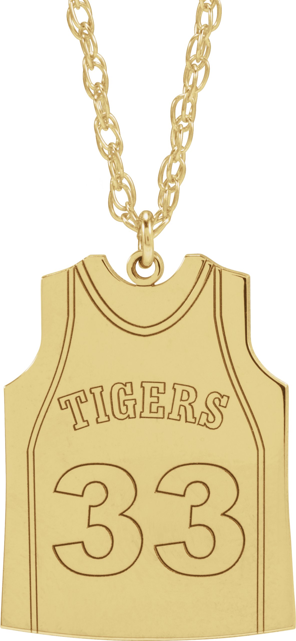Engravable Sports Jersey Necklace