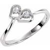 Diamond Double Heart Ring .02 CTW Ref 217606