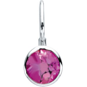 Sterling Silver October Birthstone 11.5x4.5 mm Hook Charm Pendant Ref. 2557176