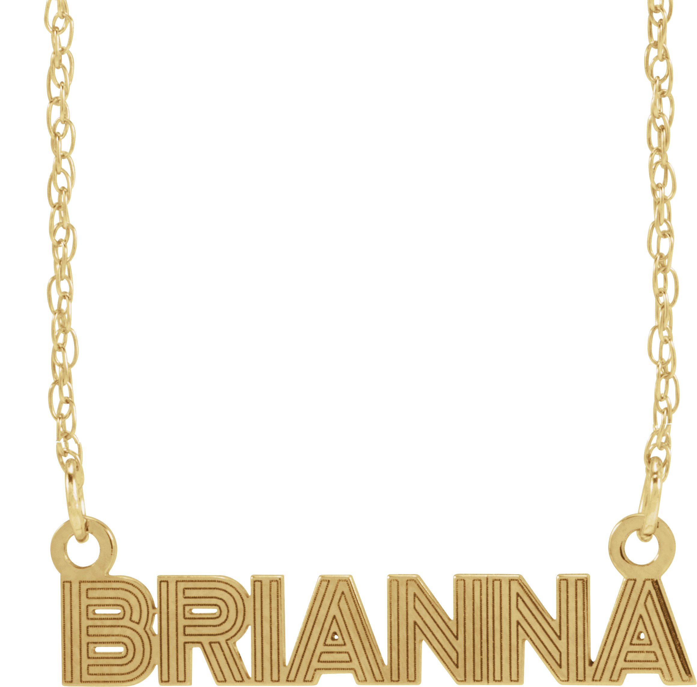 Textured Nameplate Necklace