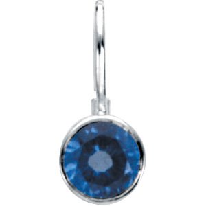 Sterling Silver December Birthstone 11.5x4.5 mm Hook Charm Pendant Ref. 2557050