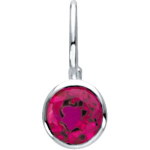 Sterling Silver July Birthstone 11.5x4.5 mm Hook Charm Pendant Ref. 2557424