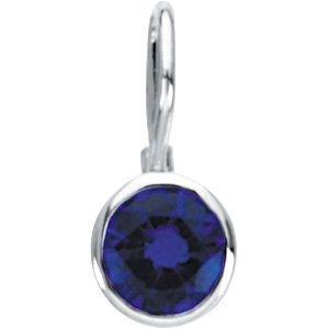 Sterling Silver September Birthstone 11.5x4.5 mm Hook Charm Pendant Ref. 2557429