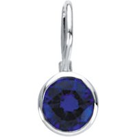 Sterling Silver Imitation Blue Sapphire Hook Charm/Pendant