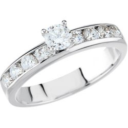 Channel-Set Engagement Mounting or Matching Wedding Band