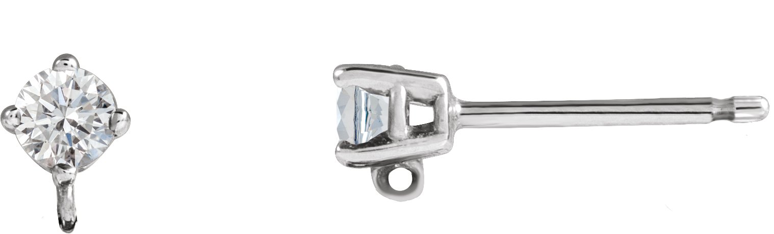 Round 4-Prong Earring Top