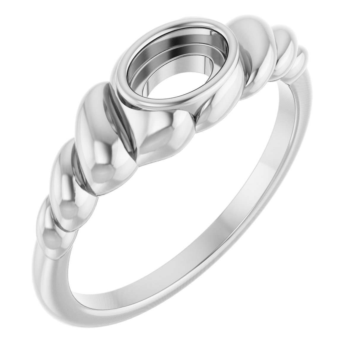 Bezel-Set Puffed Cabochon Ring