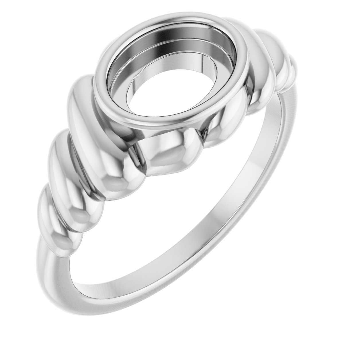 Bezel-Set Puffed Cabochon Ring