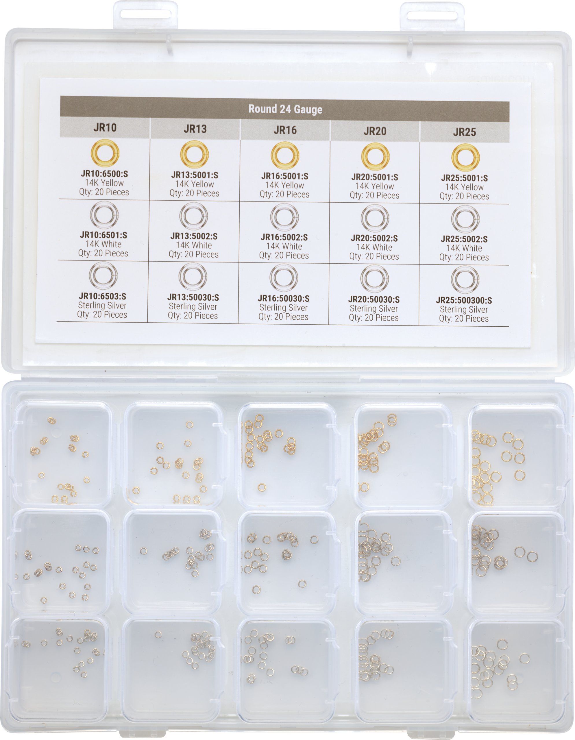 14K Gold & Sterling Sliver Round or Oval Jump Ring Assortments