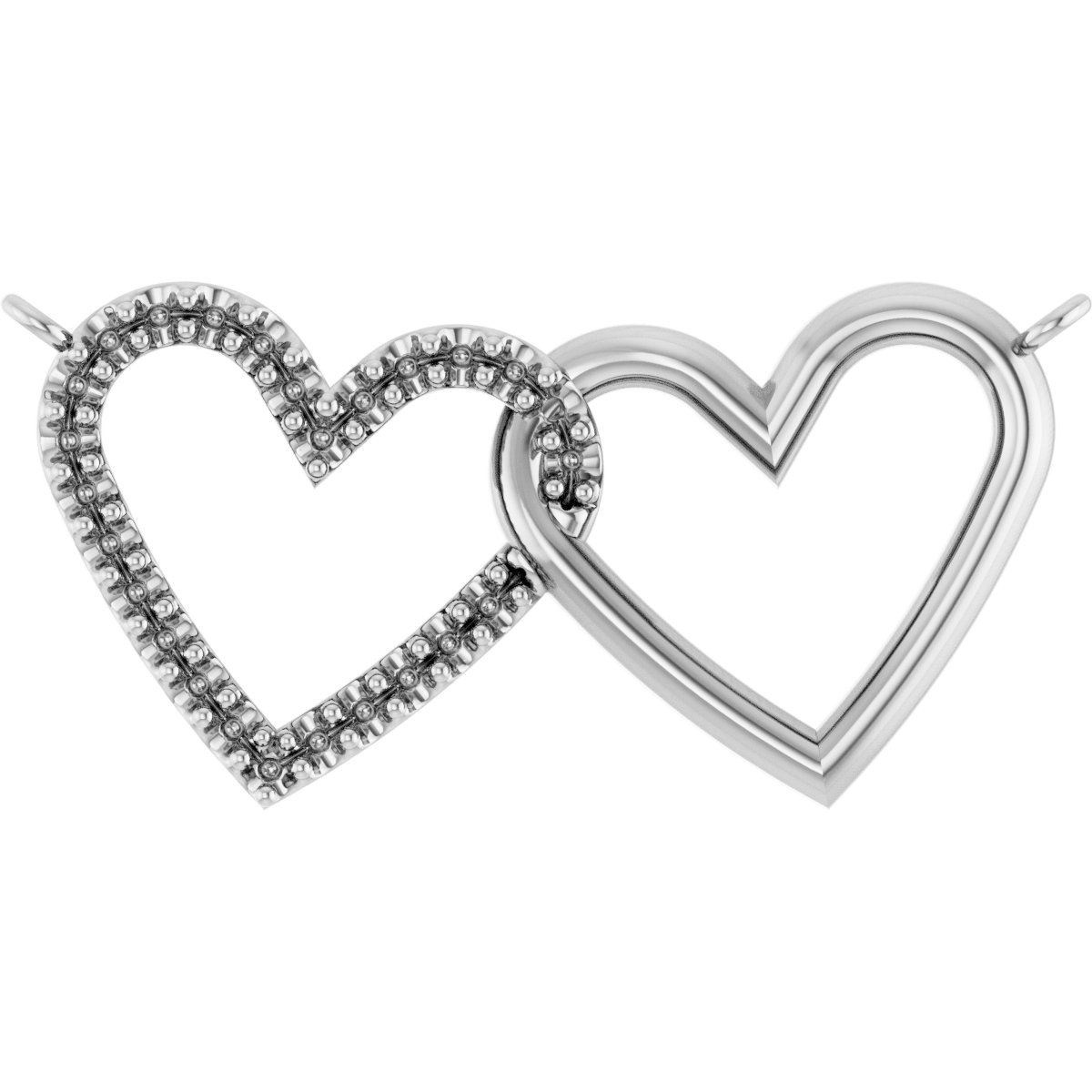 Interlocking Heart Necklace or Center