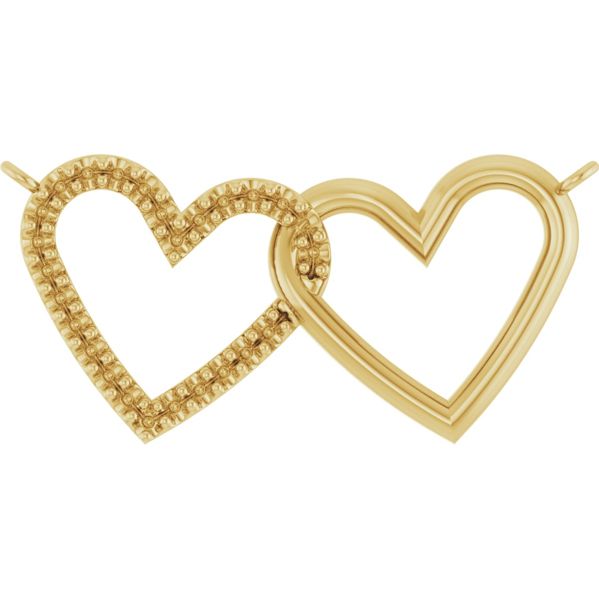 Interlocking Heart Necklace or Center