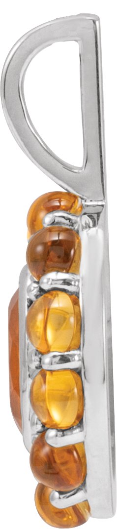 Alternative view of Cabochon Halo-Style Necklace or Pendant