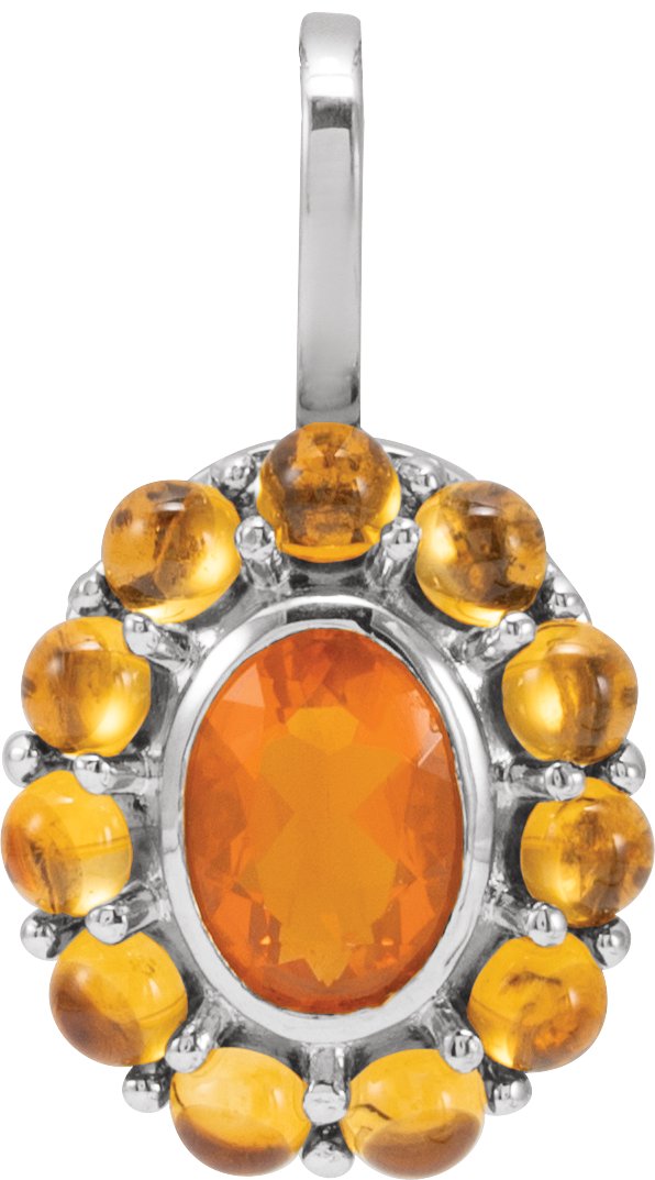 Cabochon Halo-Style Necklace or Pendant