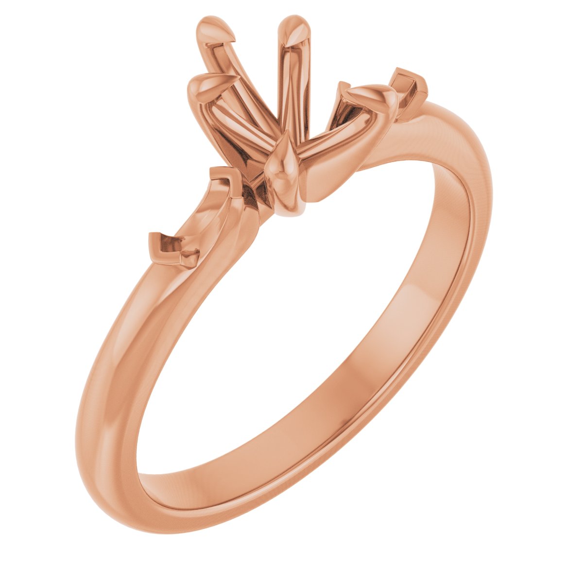 Claw-Prong Three-Stone Engagement Ring