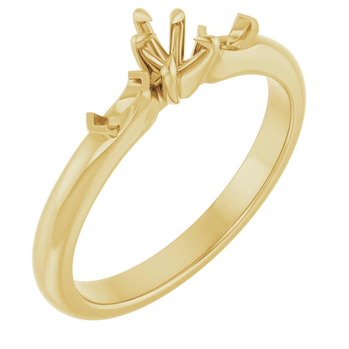 Claw-Prong Three-Stone Engagement Ring