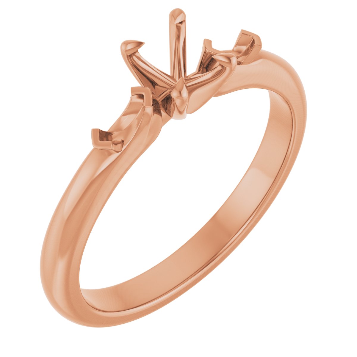 Claw-Prong Three-Stone Engagement Ring