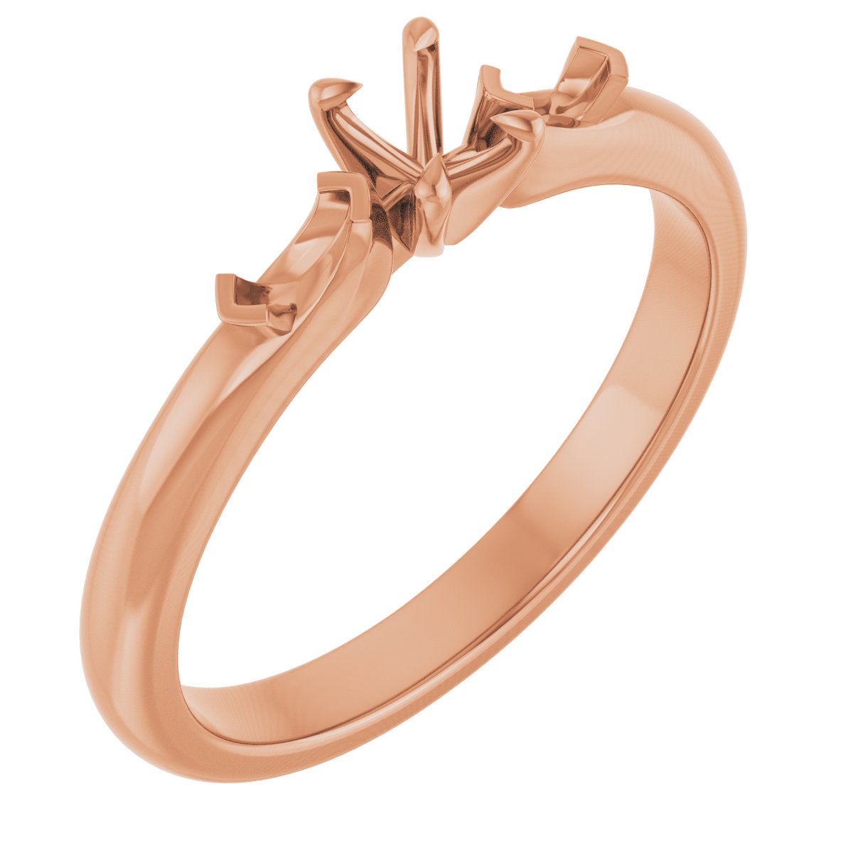 Claw-Prong Three-Stone Engagement Ring