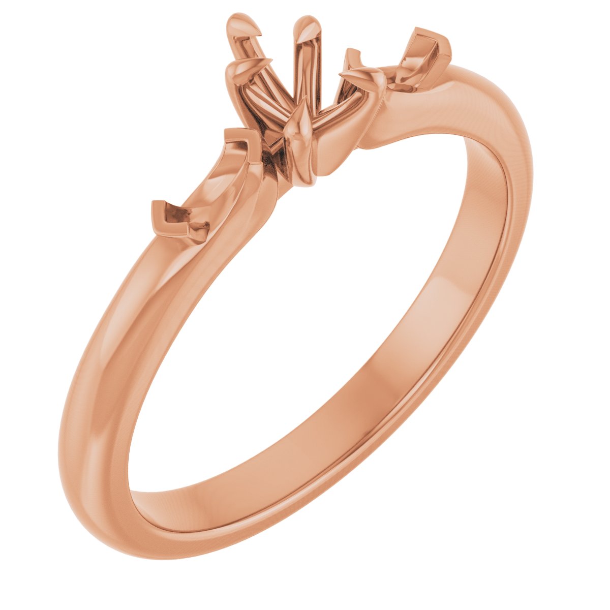 Claw-Prong Three-Stone Engagement Ring