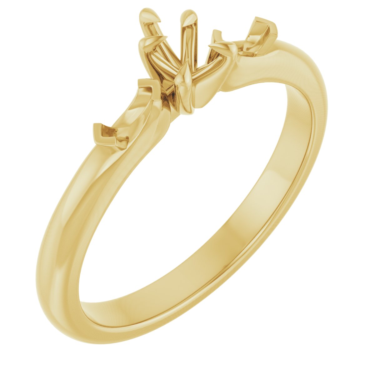 Claw-Prong Three-Stone Engagement Ring