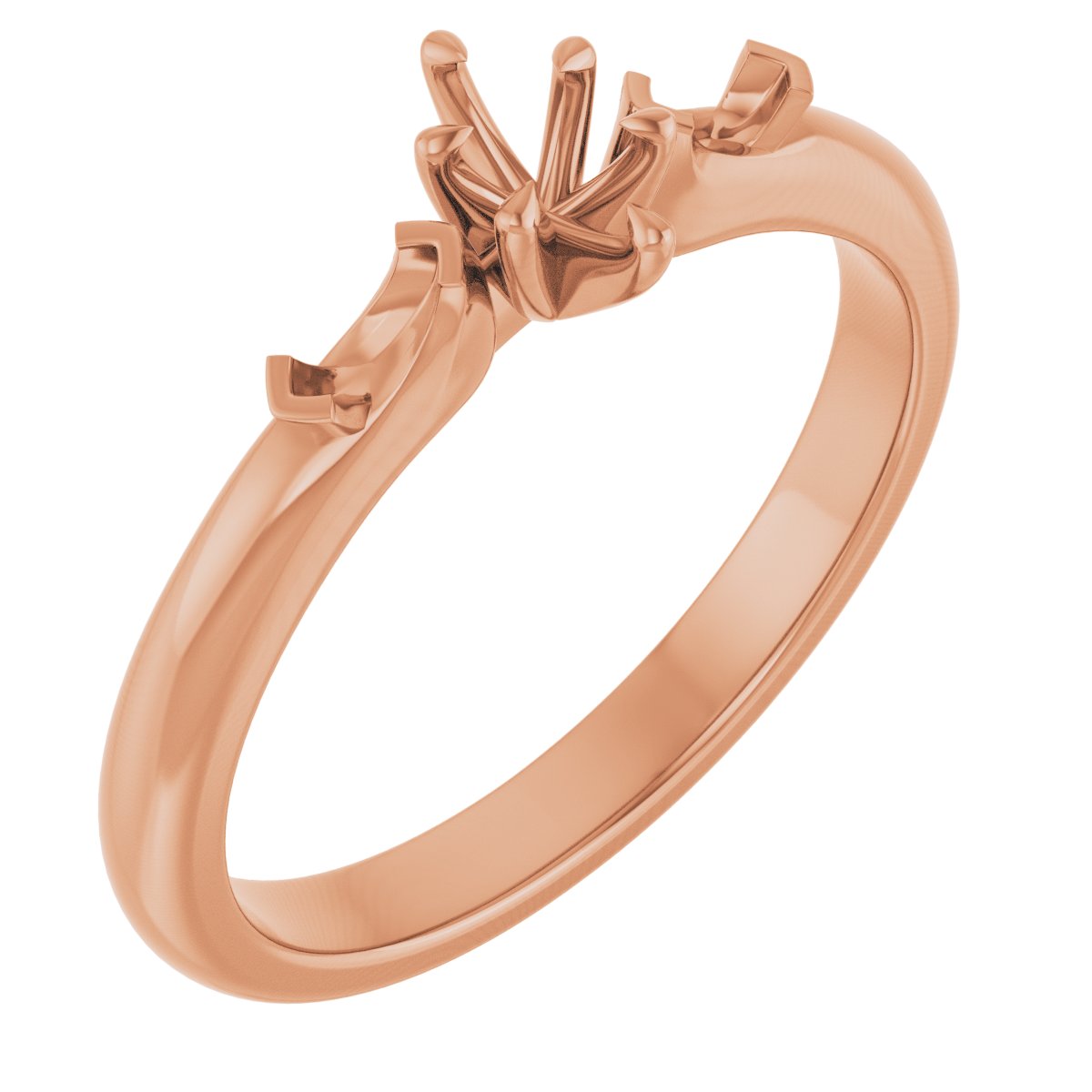 Claw-Prong Three-Stone Engagement Ring