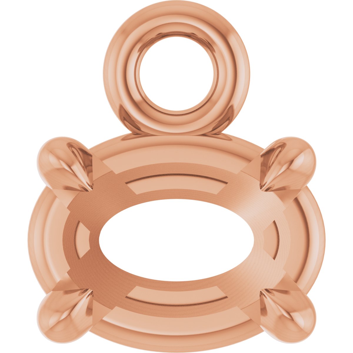 Oval 4-Prong Claw Dangle