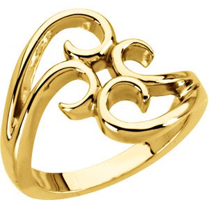 14K Yellow Freeform Ring