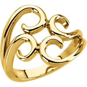 14K Yellow Freeform Ring