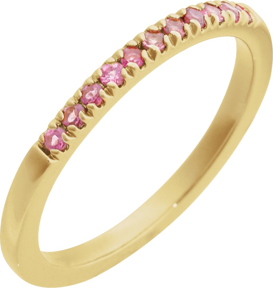 14K Yellow Natural Pink Tourmaline Ring