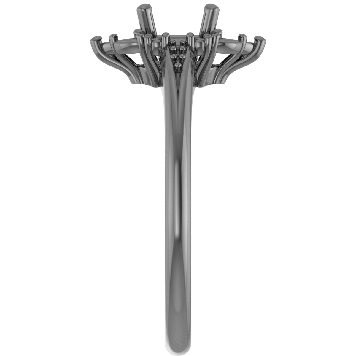 7x5 mm Oval Engagement Ring Mounting view 4