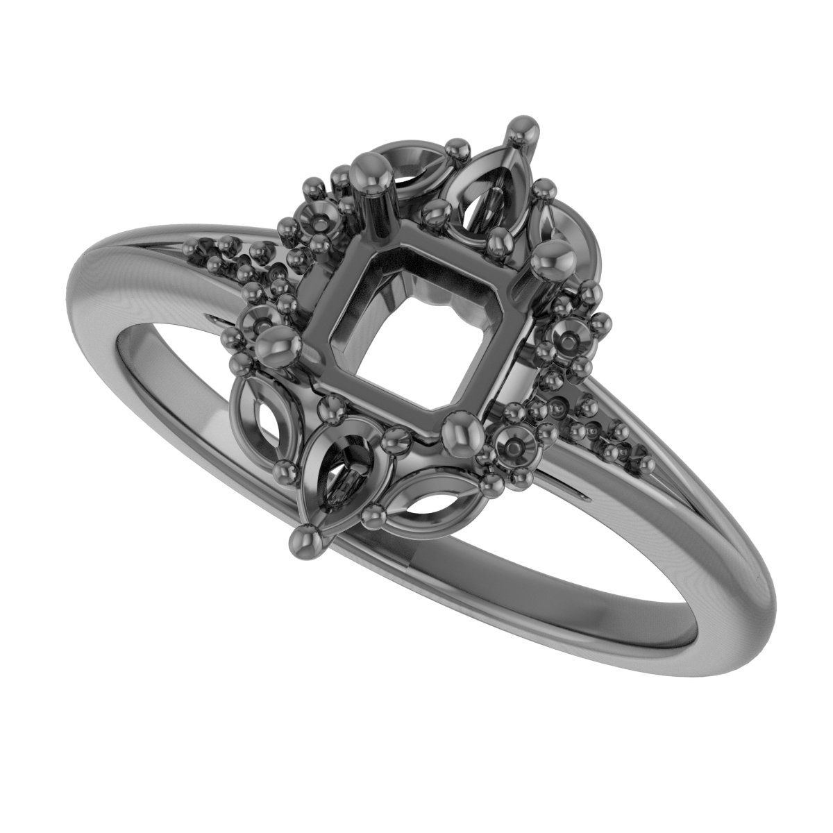 7x5 mm Oval Engagement Ring Mounting view 5