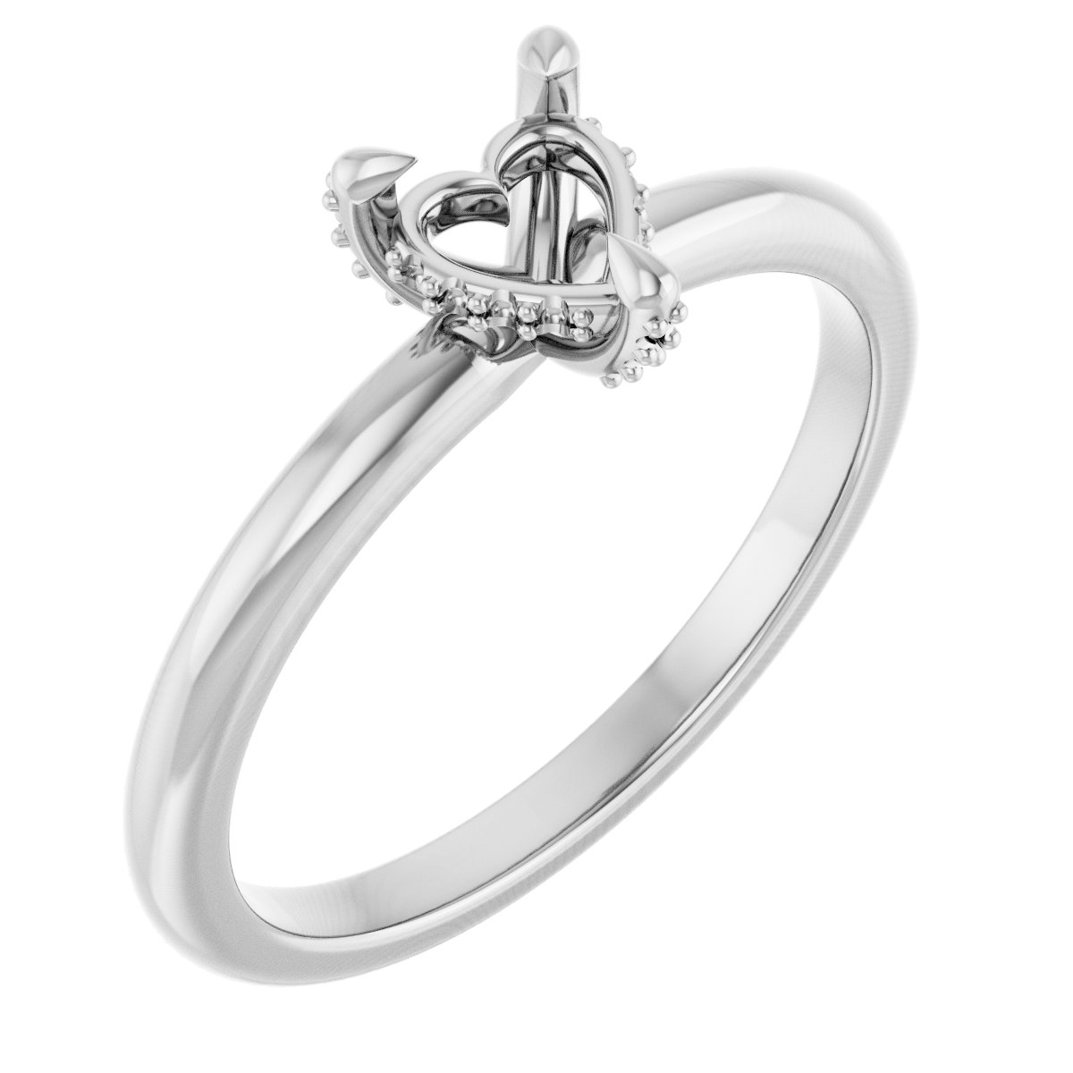 Claw-Prong Hidden Halo-Style Engagement Ring