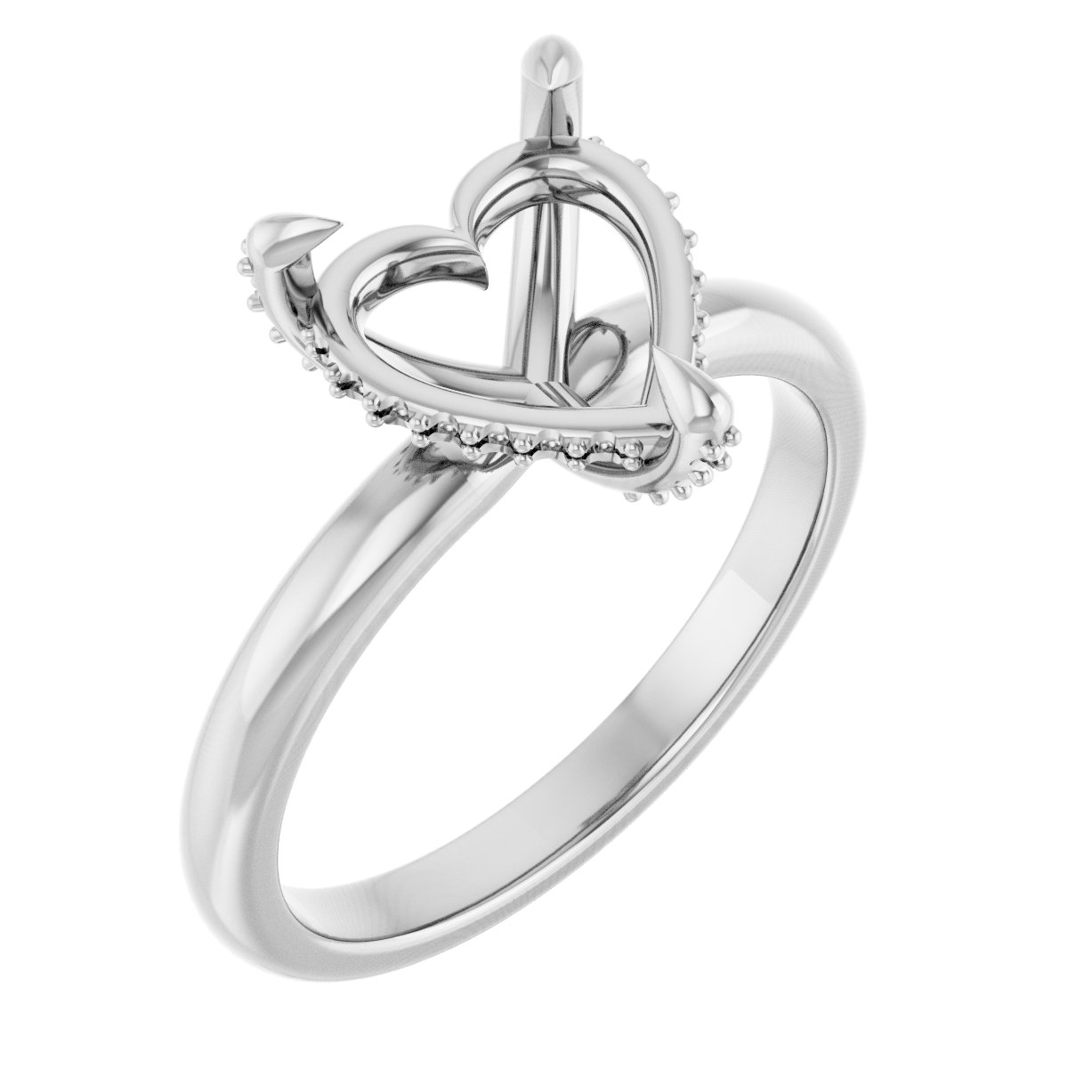 Claw-Prong Hidden Halo-Style Engagement Ring