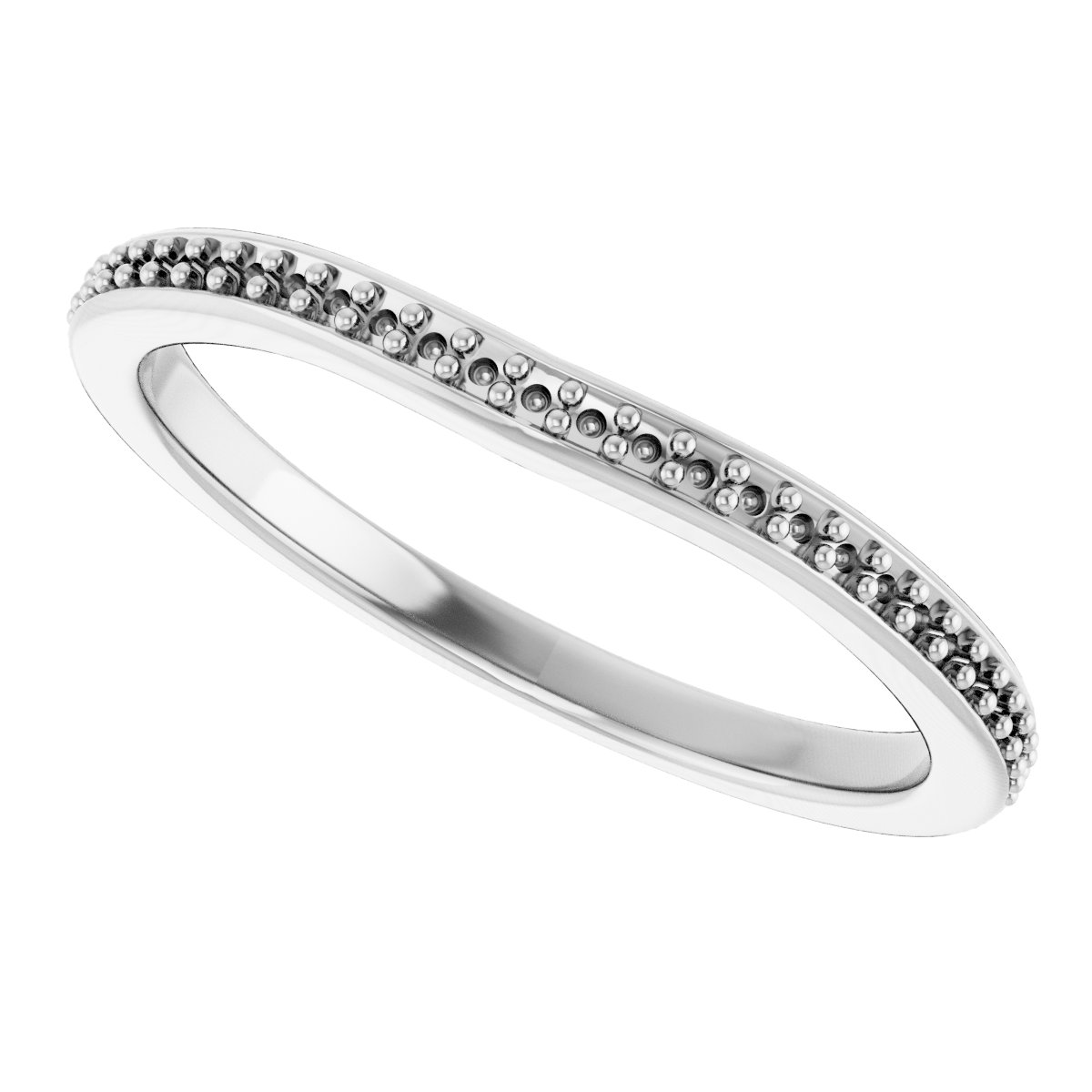 Band Mounting for 4x4 mm Square Ring view 5