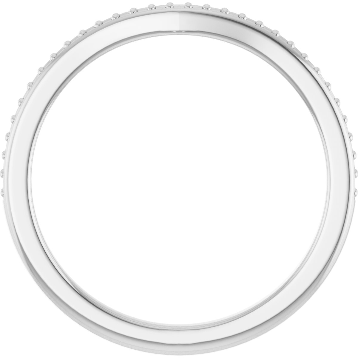 Band Mounting for 4x4 mm Square Ring view 2