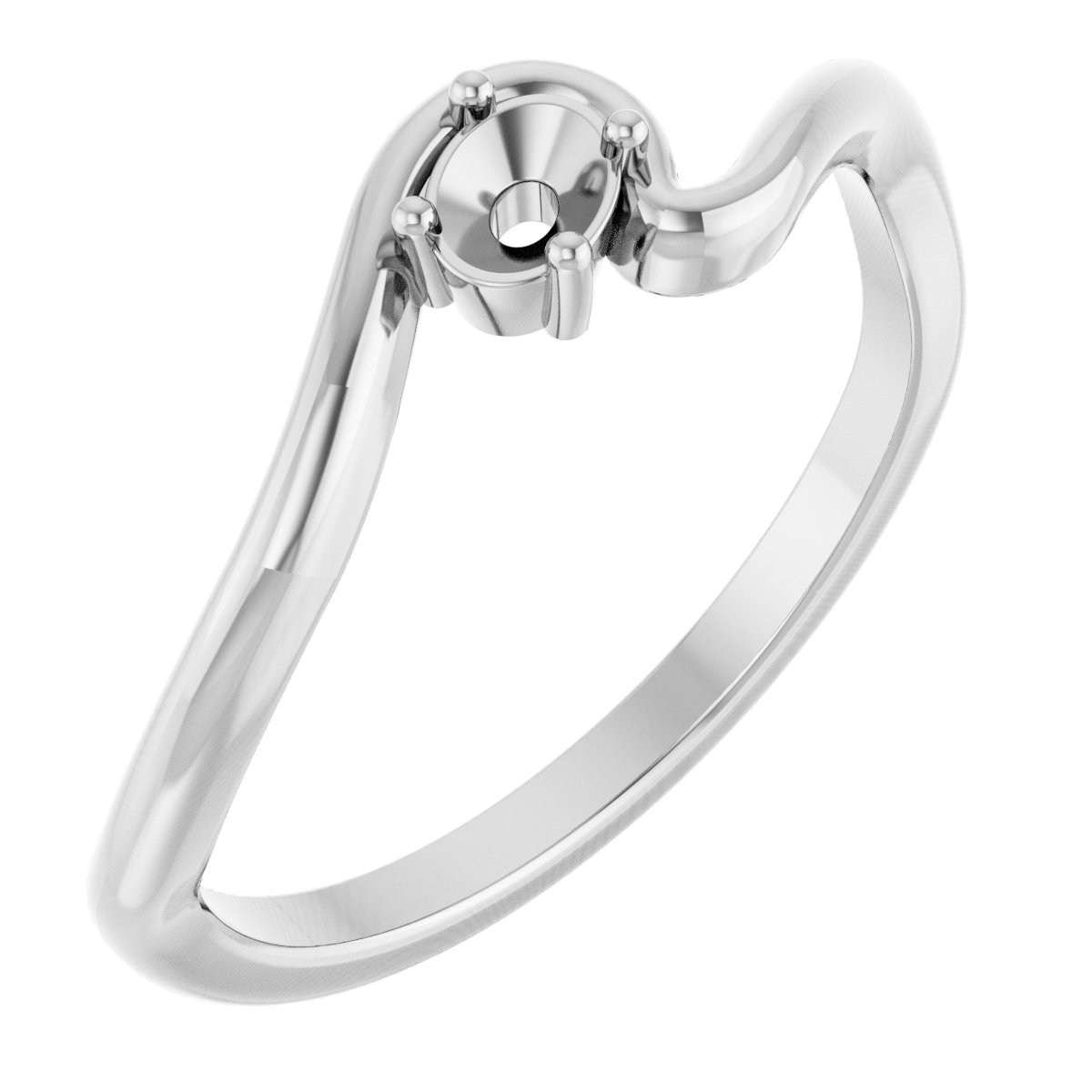 Solitaire Freefrom Ring