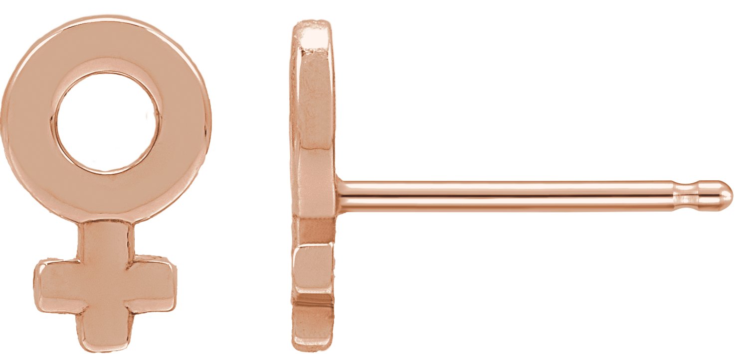 Venus Symbol Stud Earrings