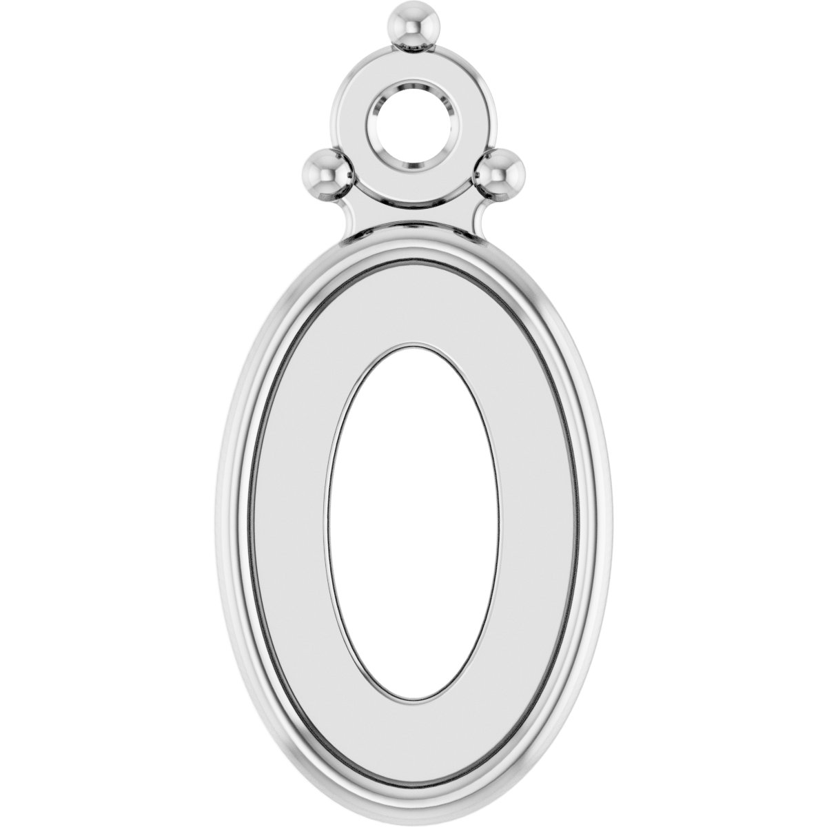Oval Accented Cabochon Setting